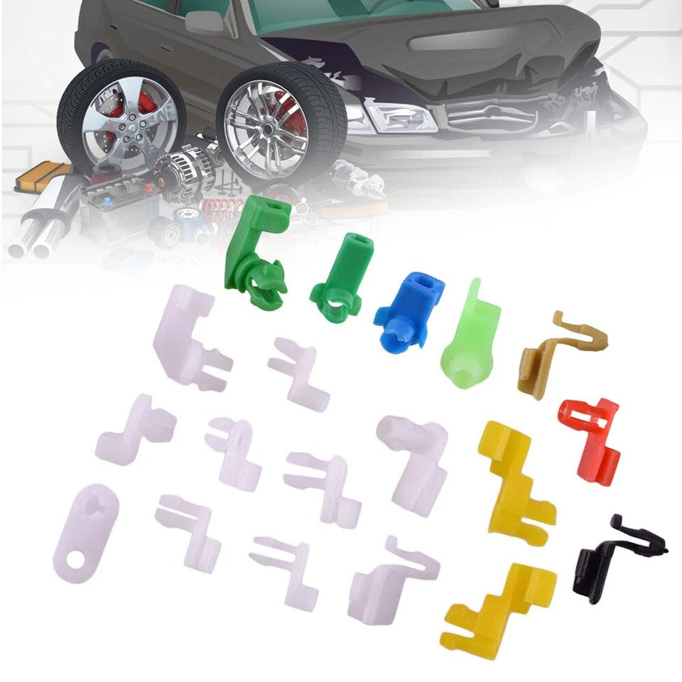 160 stk. blandede bil dørlås estang klemmer, fastgørelses holdere, nitter, sortiments sæt - LifafaDenmark Aps