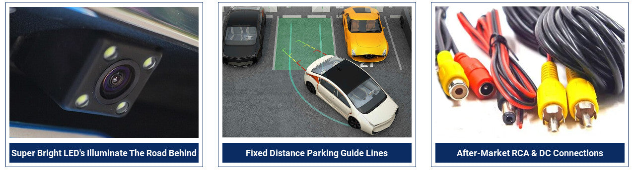 Bak kamera til Toyota Aygo AB40 RAV4 Mk3 nummerplade lys LED bagkamera - LifafaDenmark Aps