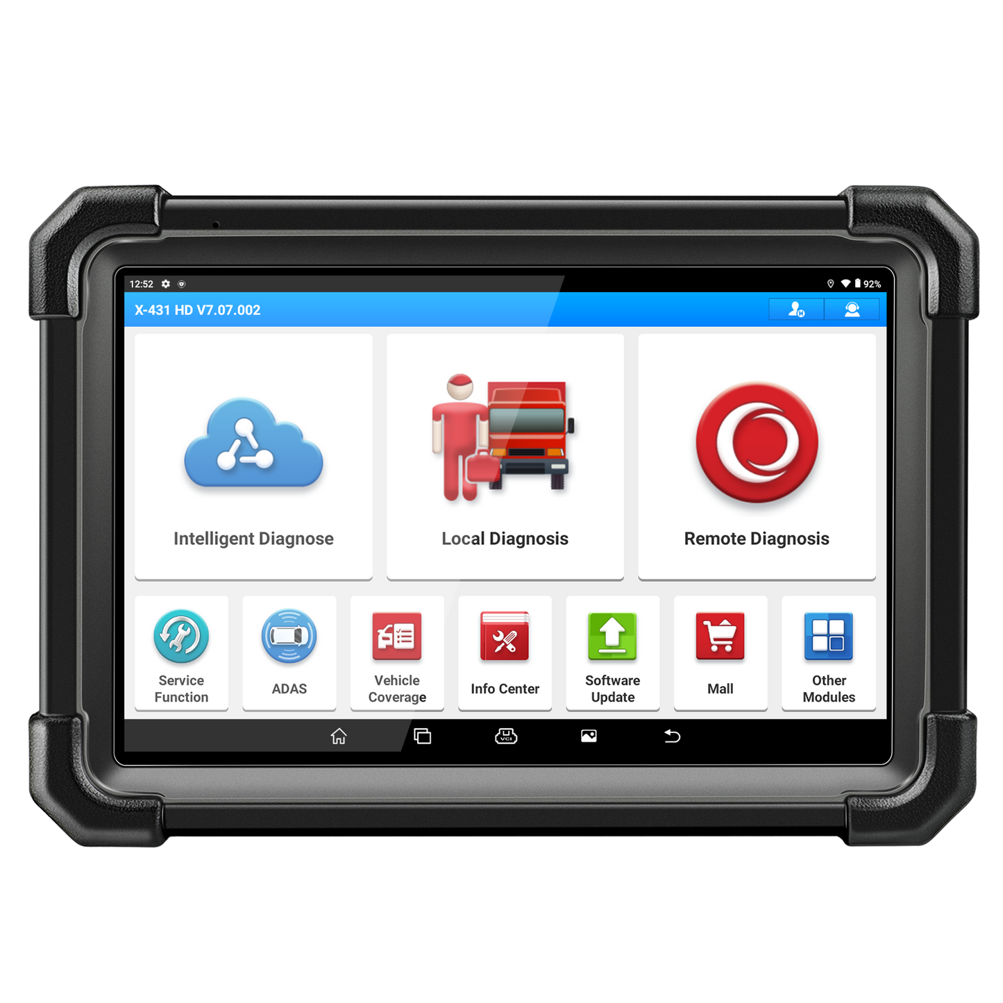 LAUNCH X431 V+ SmartLink HD Heavy Duty Truck Diagnostic Tool til 12V 24V lastbiler - LifafaDenmark Aps