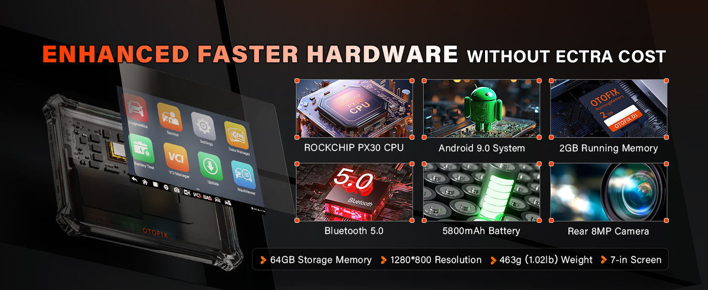OTOFIX D1 Tovejs diagnostisk scanner Bildiagnose værktøj ECU-omlægning, DPF-regenerering, EPB-nulstilling - LifafaDenmark Aps