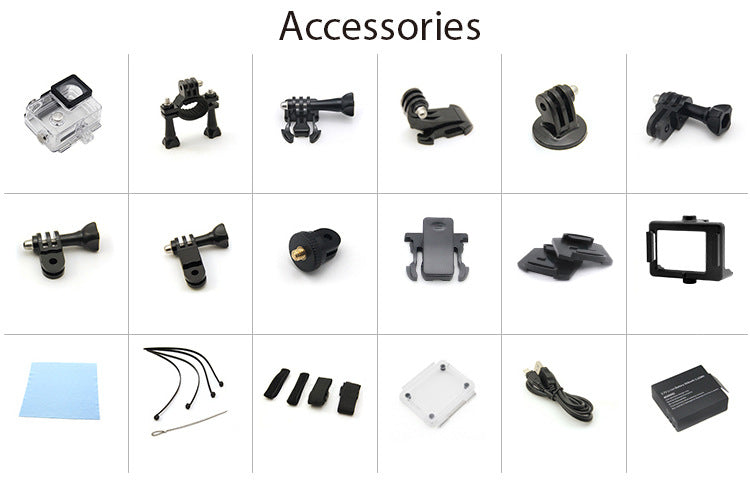 4K WiFi HD Action Kamera Sport DVR DV go Vandtæt pro 2.0 Skærmhjelm Kamera Videooptagelse - LifafaDenmark Aps