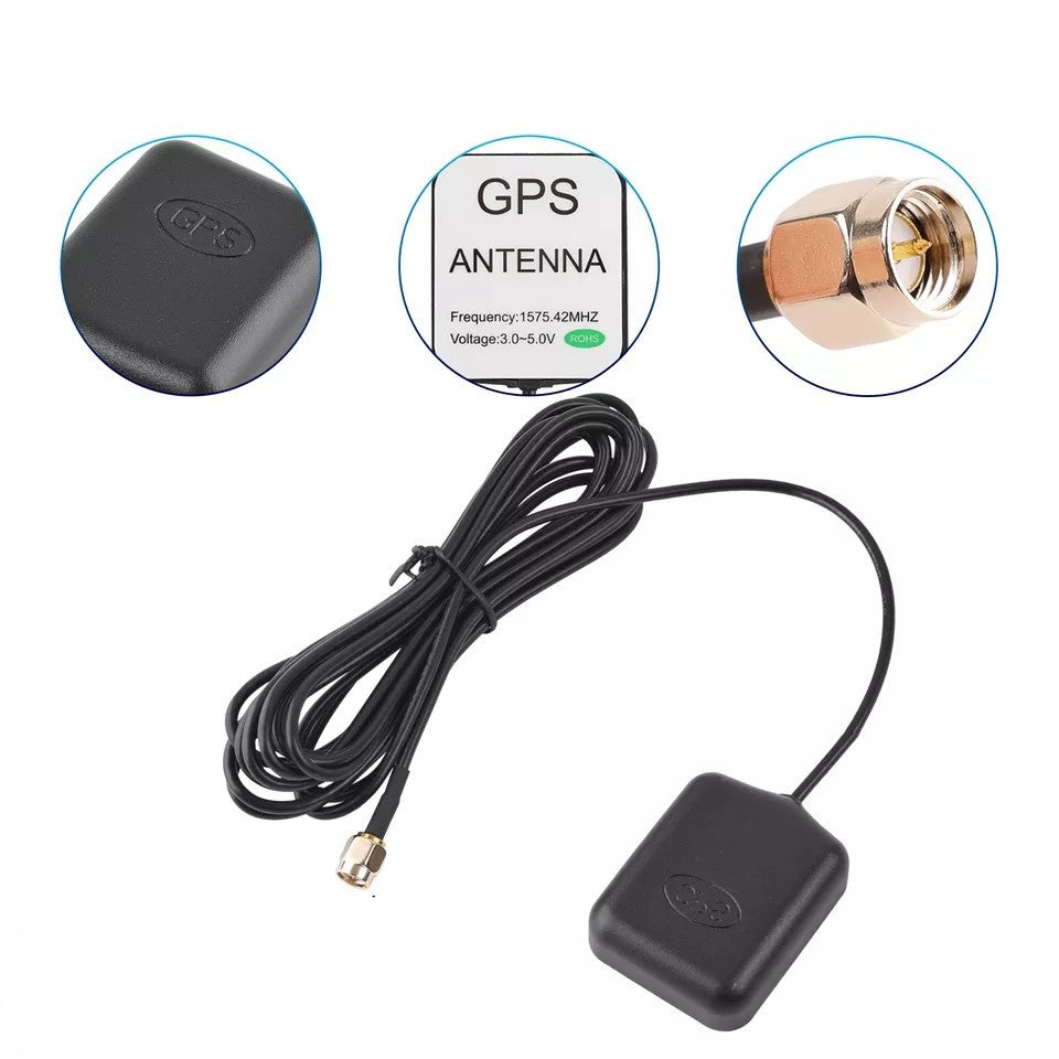 SAT NAV GPS antenne ledning bly sma skrue på magnetisk eftermarked - LifafaDenmark Aps