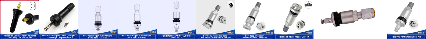 12 slags 4 stk. hver TPMS ventil dæk tryk sensor ventiler metal gummi reparations sæt til alle biler