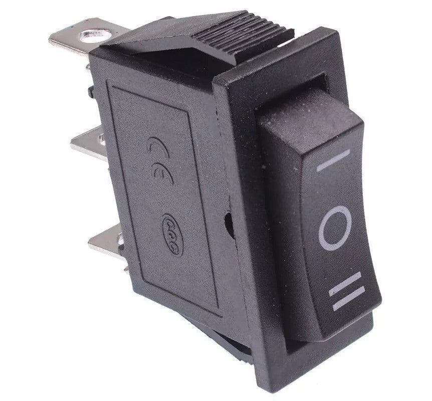 On Off On Vippekontakt 3 Positioner SPDT Rektangulær Sort Til Bil Instrumentbræt Båd 12V - LifafaDenmark Aps