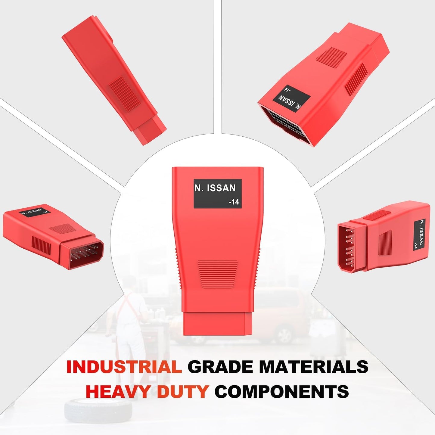 OBDI to OBDII Autel Nissan 14 Pin OBD1 to 16 Pin OBD2 adapter - LifafaDenmark Aps