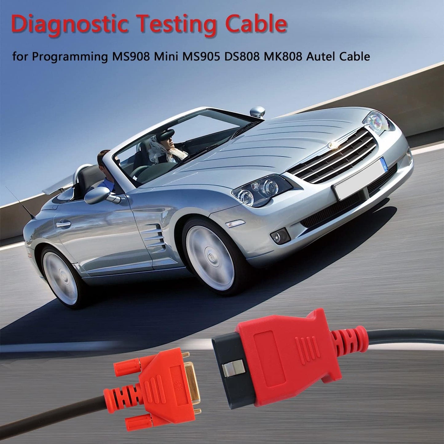 Hoved test kabel til programmering af Autel MaxiSys kabel stik 26 bens hun til 16 bens OBD2 - LifafaDenmark Aps