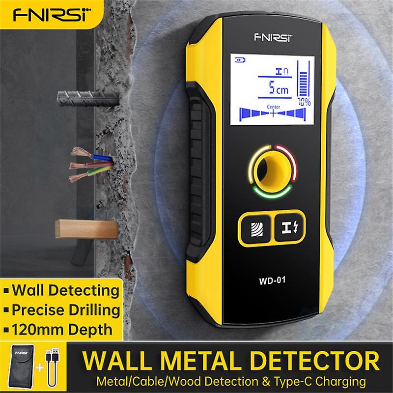 6 i 1 Metal detektor Vægscanner til AC Live Kabel Ledninger Træstud Find