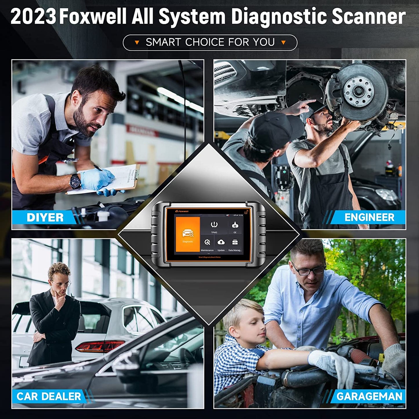 Foxwell NT809TS Bi-directional All System Car OBD2 Diagnostic Scanner Code Reader