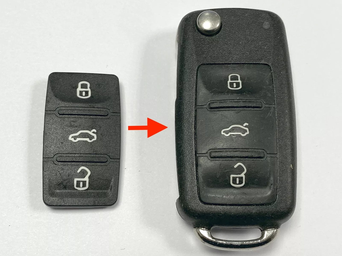 RFC 3 knaps tastatur til VW Golf MK6 fjernbetjent klapnøgle 2010 2011 2012 2013 - LifafaDenmark Aps