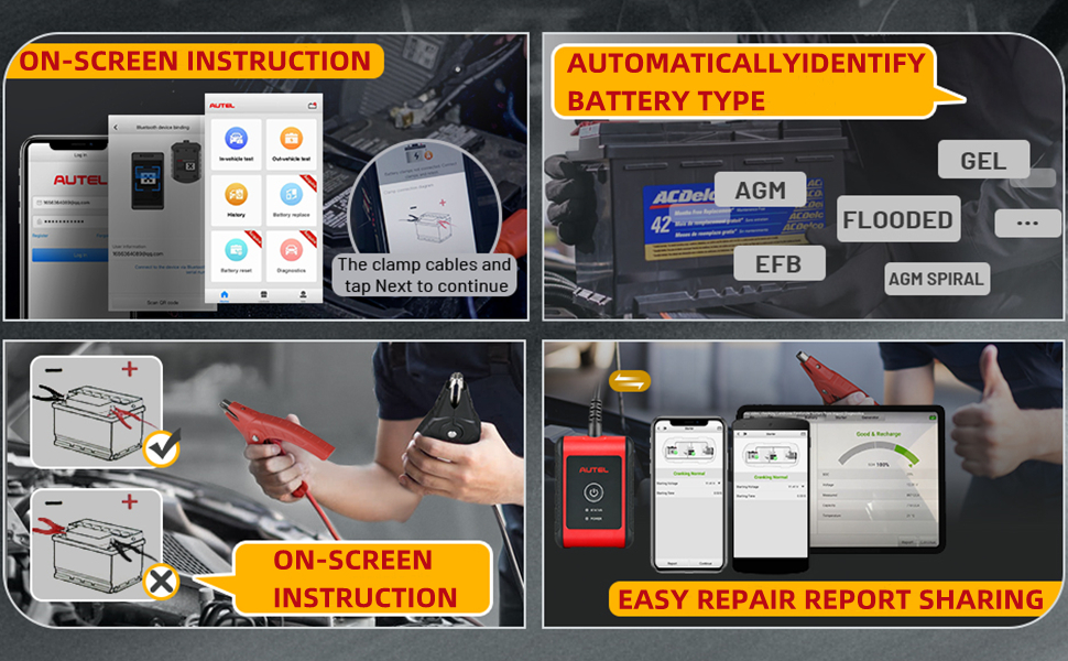 Autel MaxiBAS BT506 Auto Battery & Electrical System Analysis Tool - LifafaDenmark Aps