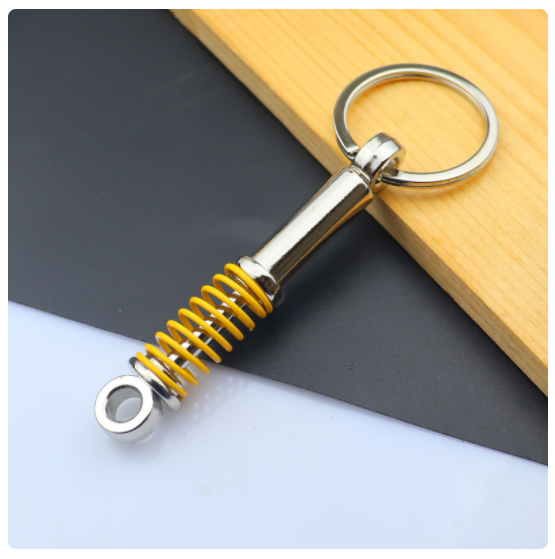 Bil metal nøgleringe - Turbo Gear Nav Bremseskive Støddæmper Pendant Nøglering No.9 - LifafaDenmark Aps