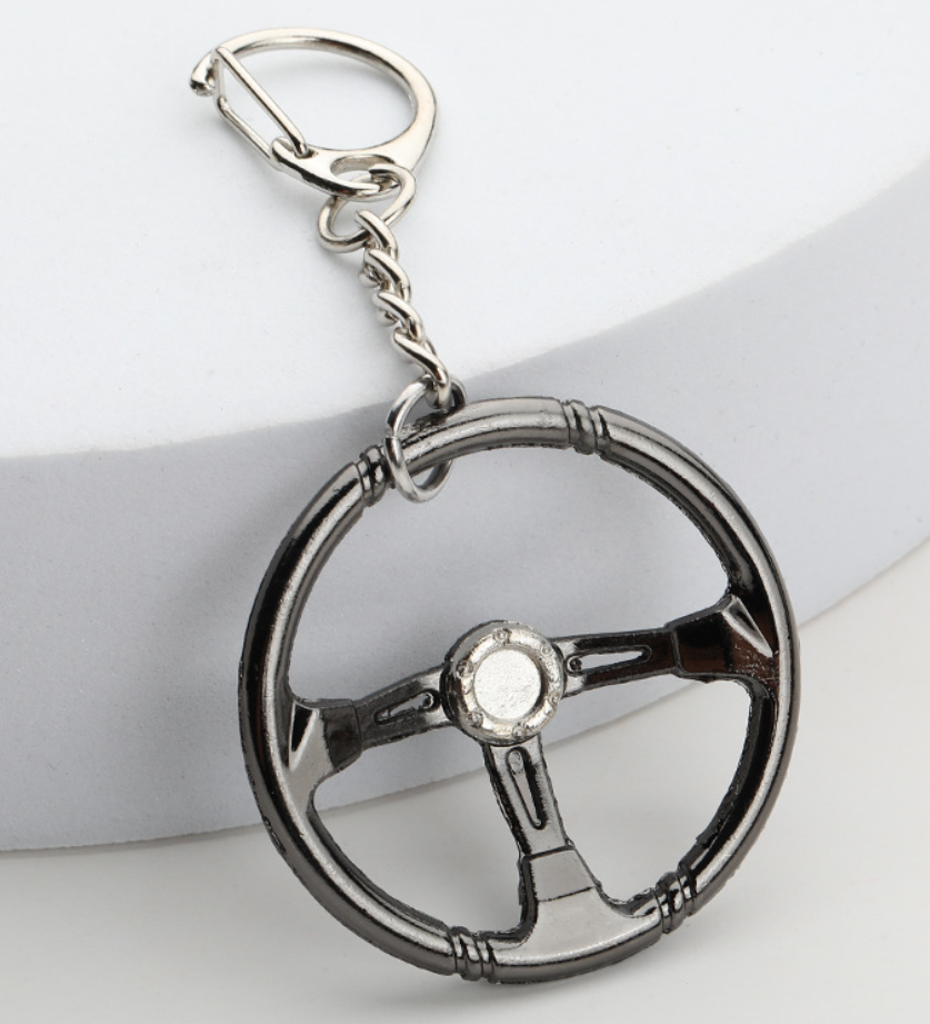Bil metal nøgleringe - Turbo Gear Nav Bremseskive Støddæmper Pendant Nøglering No.7 - LifafaDenmark Aps