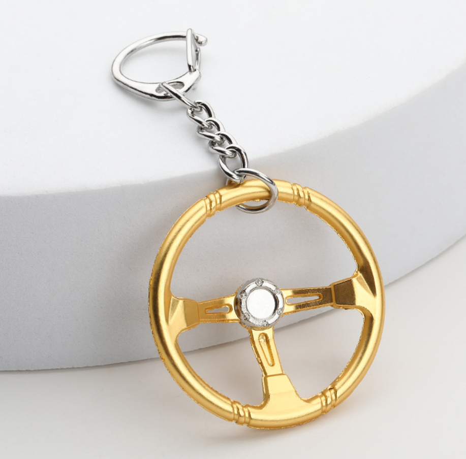 Bil metal nøgleringe - Turbo Gear Nav Bremseskive Støddæmper Pendant Nøglering No.11 - LifafaDenmark Aps
