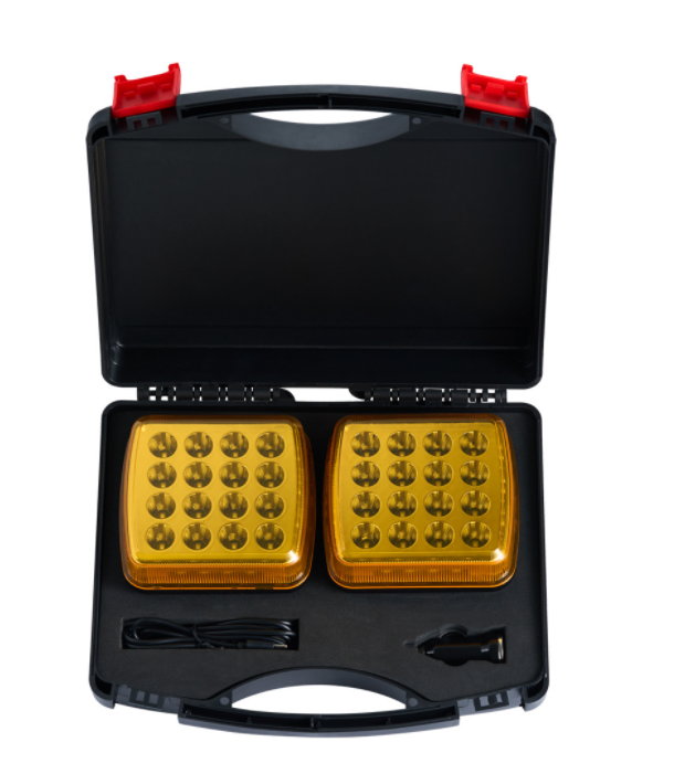 Genopladelig Trådløs LED-advarsel Magnetic Recovery Orange Lights R65 Landbrugs køretøjer - LifafaDenmark Aps