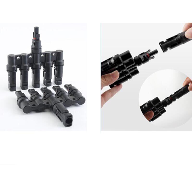 1 Par T gren 5 til 1 stik Solpanel Parallel Adapter Kabel MMF FFM stik - LifafaDenmark Aps