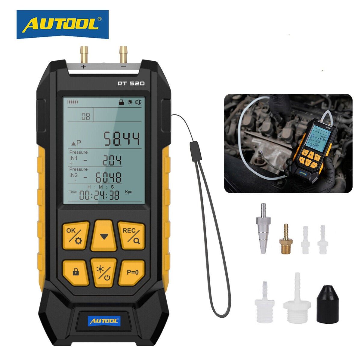 Manometer Differential Dual Port Luft tryk måler HVAC Gas tryk tester - LifafaDenmark Aps