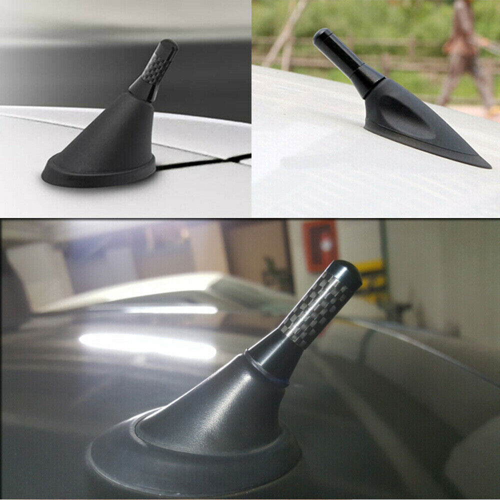 3,5 cm sort kulfiberskrue kort antenne bil AM/FM radiosignal antenne mast - LifafaDenmark Aps