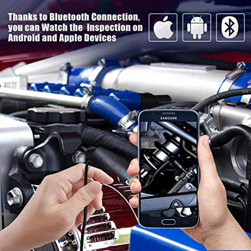 Ancel WIFI 5.5MM usb inspektions kamera 1080P til iPhone Android PC med 5M kabel - LifafaDenmark Aps