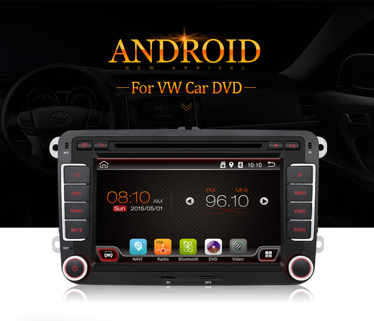 Kaufe Podofo Android 10 Autoradio Autoradio 7 Zoll Touchscreen Autoradio  Multimedia-Player GPS-Navigation für VW Skoda SEAT Golf 5 Golf 6 T5