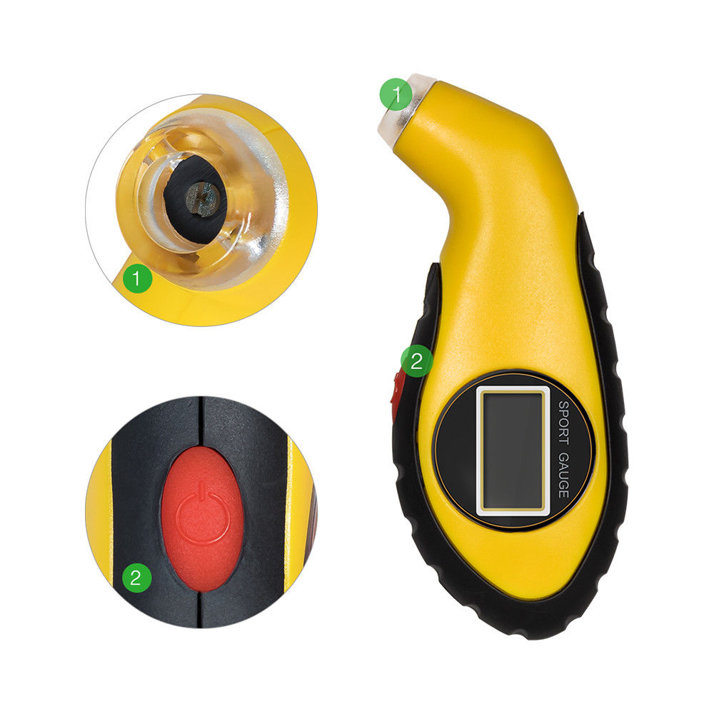 Digital dæktrykmåler Car Bike Truck Auto Air PSI Meter Tester Dækmåler - Lifafa Denmark