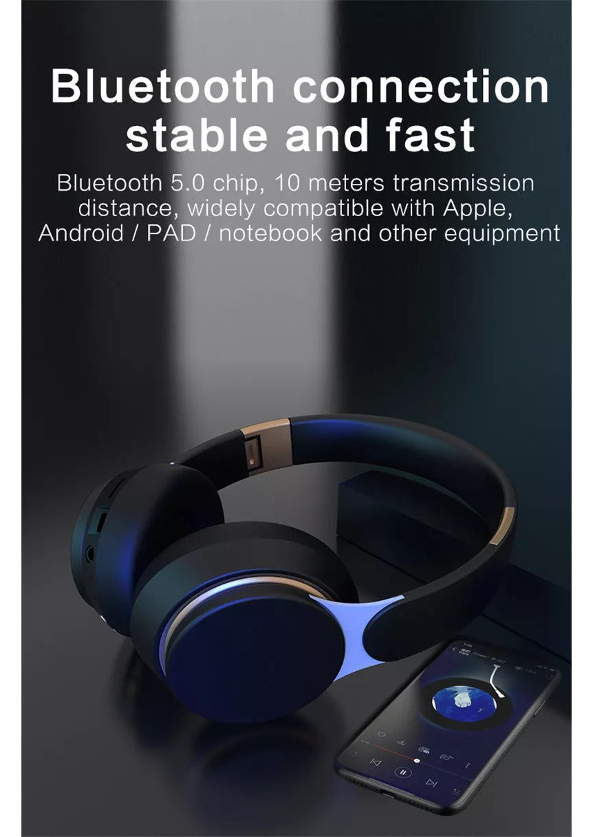 Trådløse hovedtelefoner TWS Headset Foldbare stereo justerbare øretelefoner med mikrofon til telefon Pc TV Xiaomi Huawei iphone