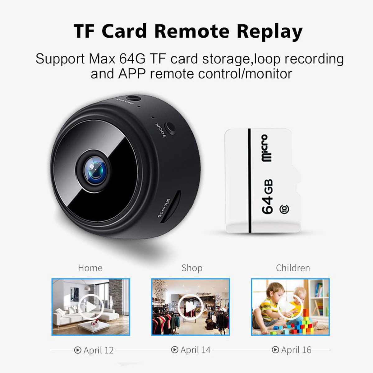 Mini Camera Wireless Wifi IP Home Security HD 1080P DVR Night Vision - Lifafa Denmark