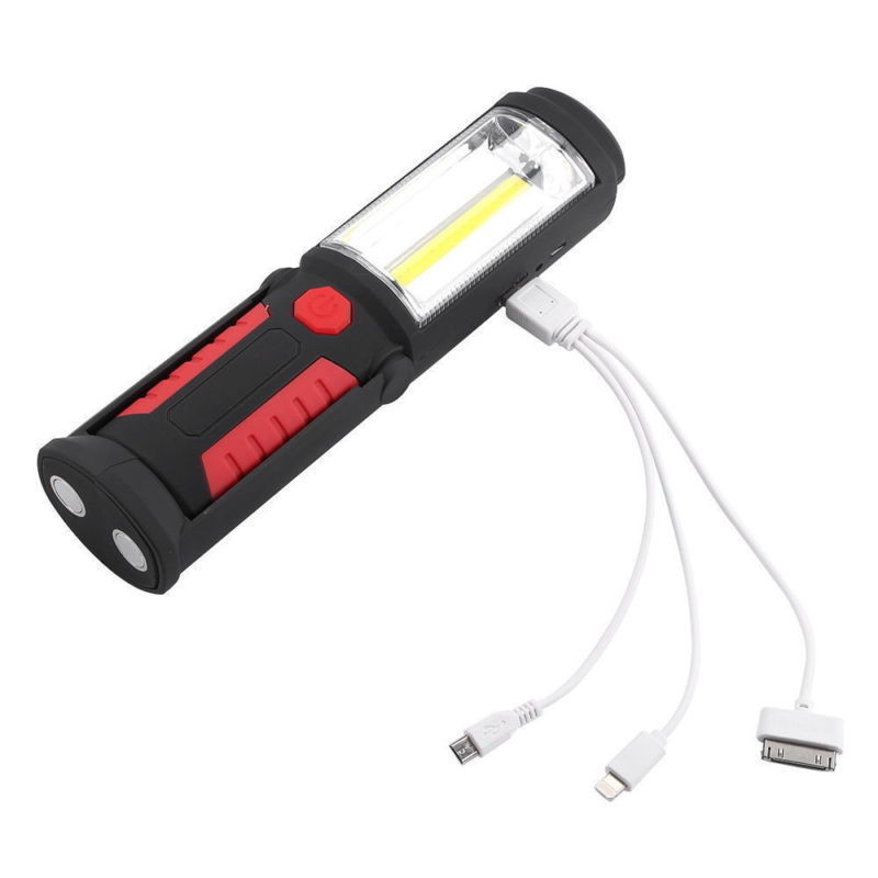 Genopladelig COB LED Håndlampe Lampe Magnetisk Inspektion Arbejdslampe Fleksibel - Lifafa Denmark