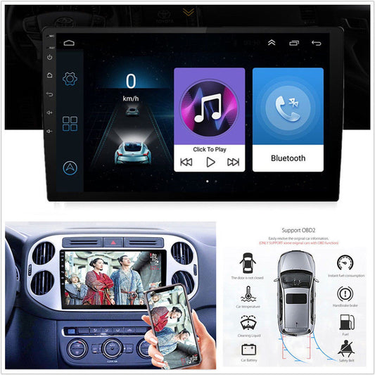 Android Ultra Thin 9'' 2 Din 1080P Car Stereo Radio GPS BT WiFi 4G - Lifafa Denmark