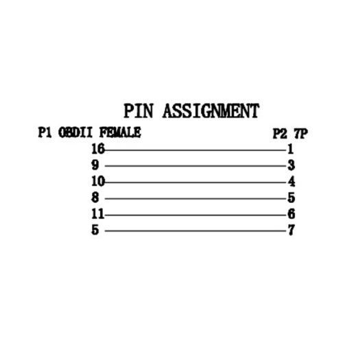7 Pin to 16 Pin OBD2 Adapter Diagnostic Connector Cable 4 Knorr Wabco Trailer S110 - Lifafa Denmark