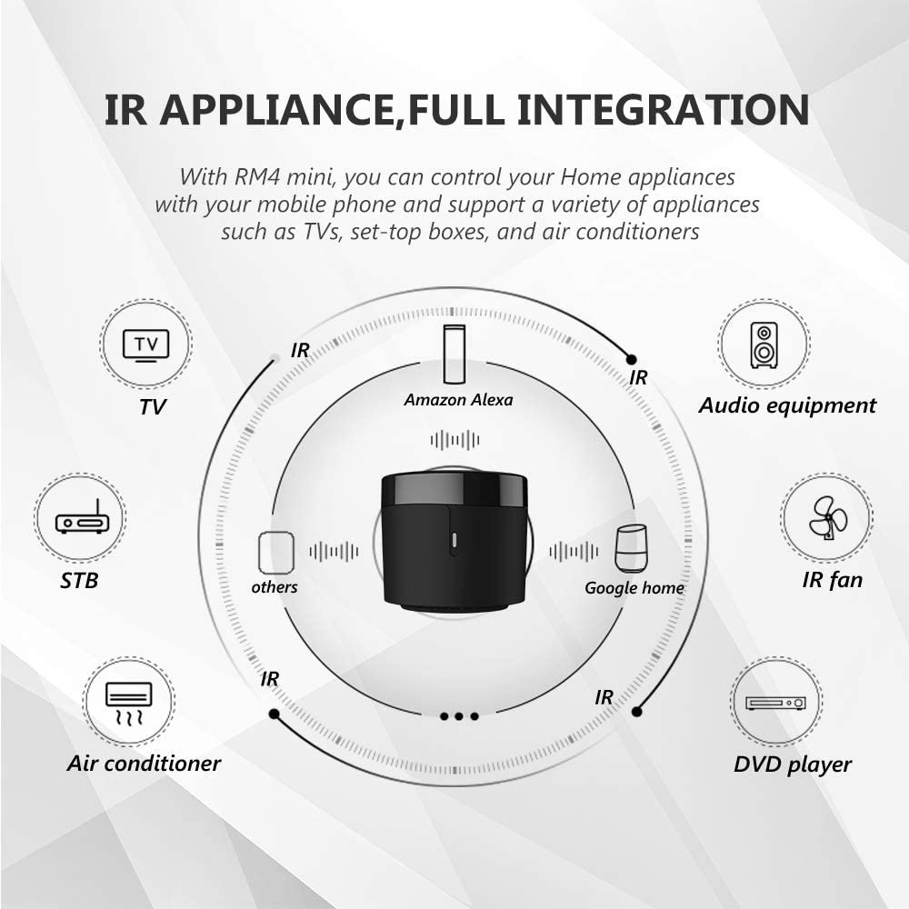 BroadLink RM4 Mini IR Universal fjernbetjening, Smart Home Automation - LifafaDenmark Aps