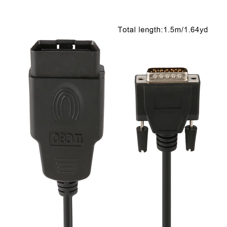 Bildiagnosticadapter OBD II 16 pin han til DB 15 pin hunudvidelseskabel V - Lifafa Denmark