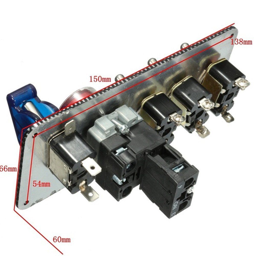 Racing Car 12V Ignition Switch Panel Engine Start Push Button LED Toggle OW - Lifafa Denmark