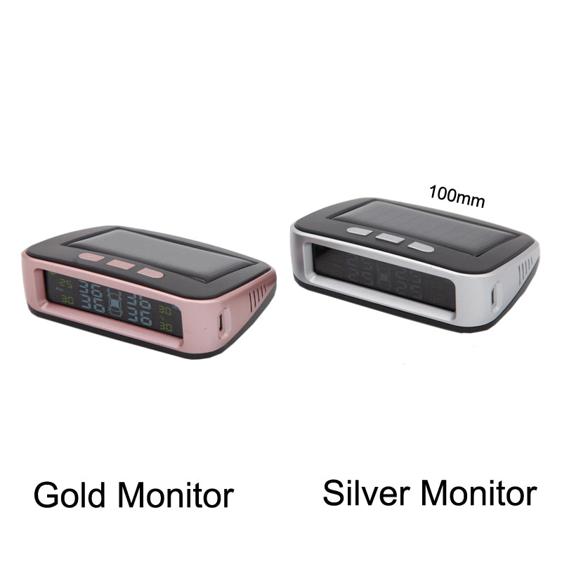 Solar Wireless Car TPMS Dæktryk overvågnings system + 4 interne sensorer - LifafaDenmark Aps
