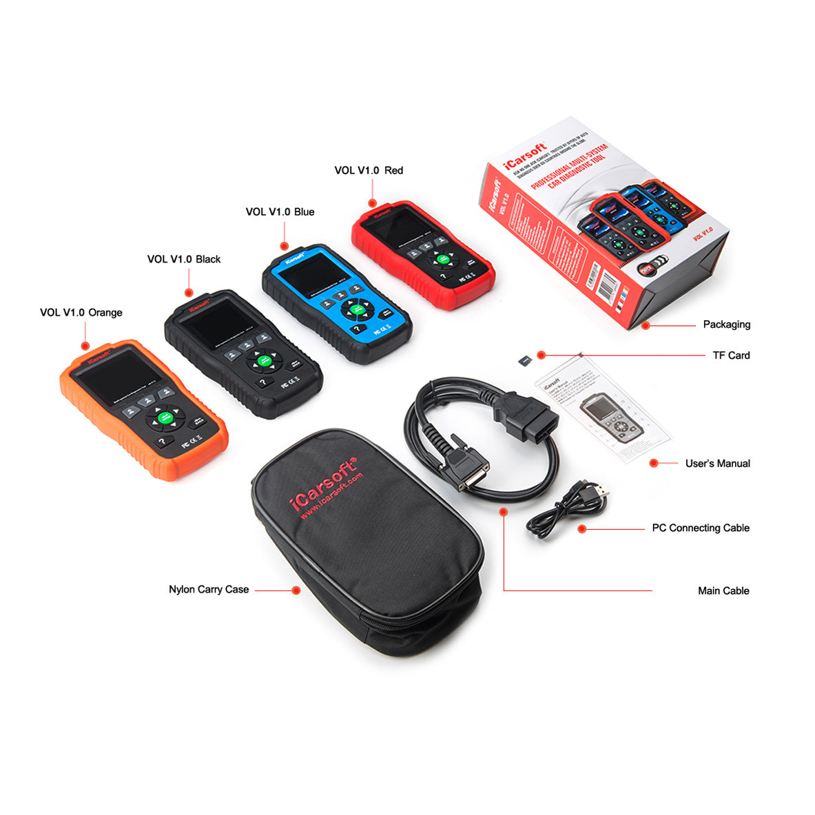 iCarsoft VOL V1.0 til VOLVO SAAB Professional Multi-system Auto Diagnostic Scanner Tool - Lifafa Denmark