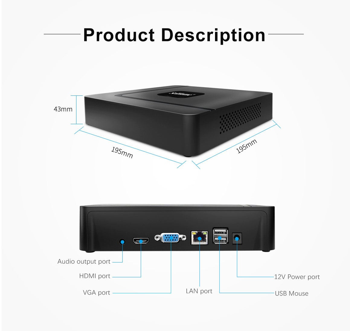 Srihome 4K UHD CCTV NVR 16CH 5MP, 8CH 8MP - LifafaDenmark Aps