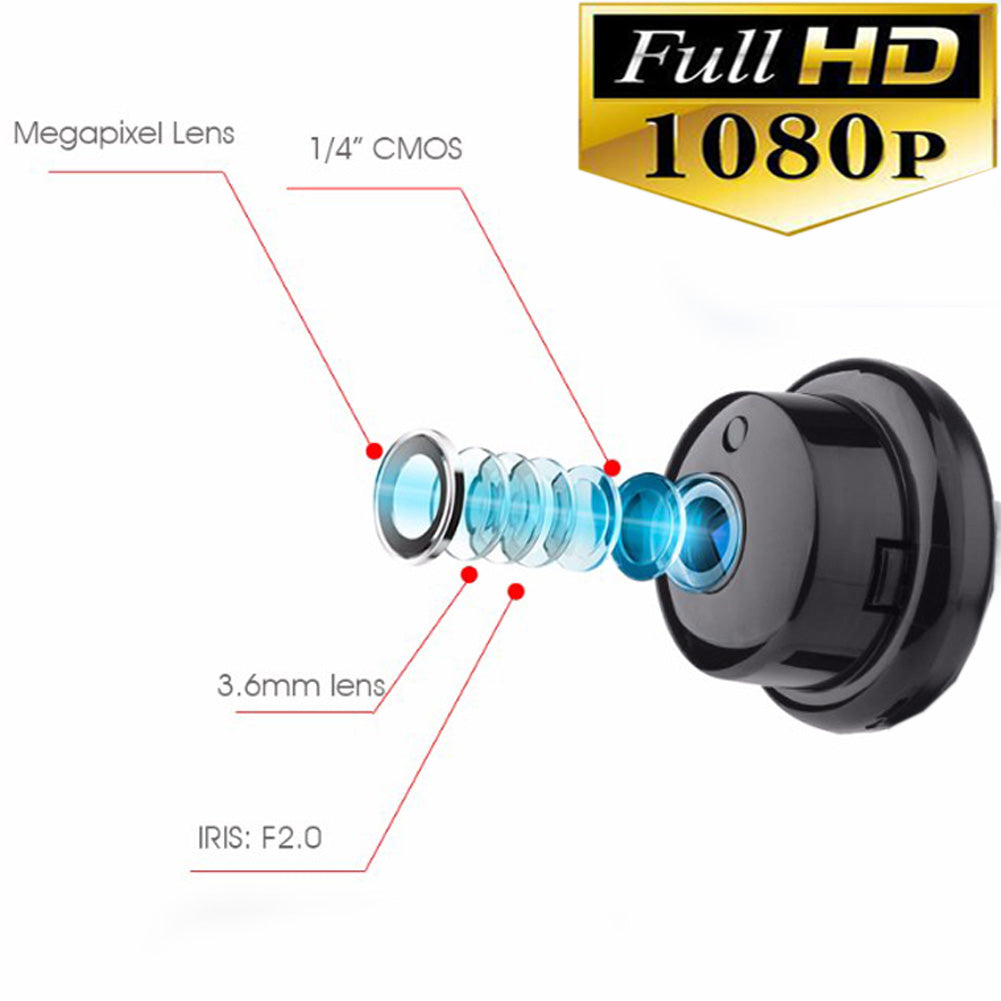 Wireless Mini WIFI IP Camera HD 1080P Smart Home Security Camera Night Vision - Lifafa Denmark