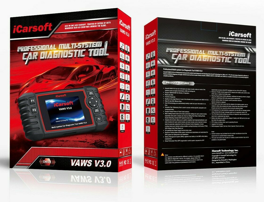 iCarsoft VAWS V3.0 Professional Multi-system Auto Diagnostic Scanner til AUDI / VW / SKODA / SEAT - LifafaDenmark Aps