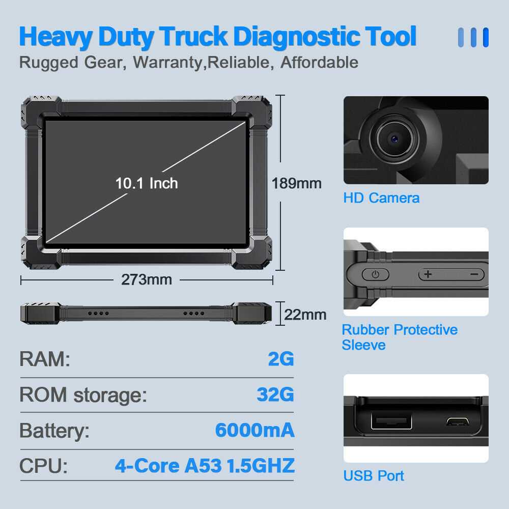 ANCEL X7-HD HGV Truck Lorry Plant Machine Diagnostic Tool OBD2 Scanner All System DPF