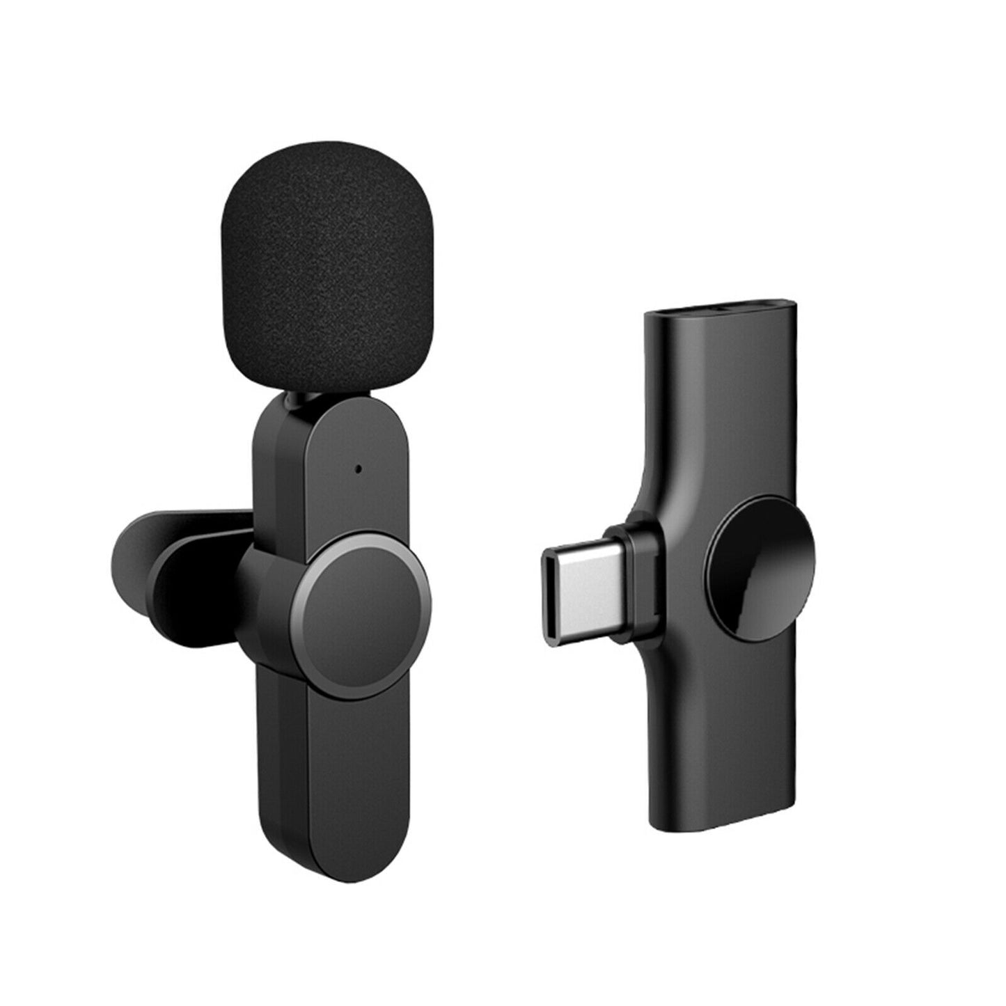 Trådløs Lavalier Mikrofon Mic til C-Type eller iPhone iPad Vlog Live Stream YouTube Tiktok - LifafaDenmark Aps