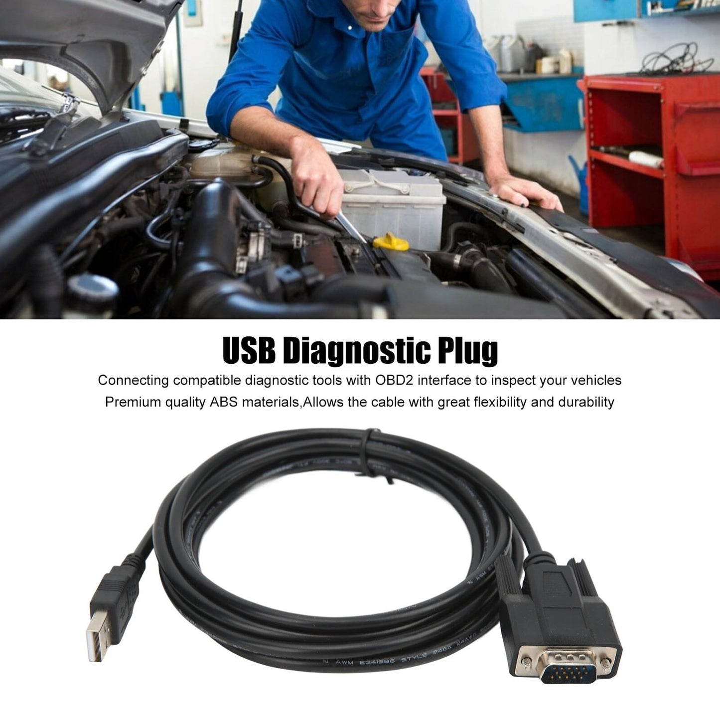 USB kabel til Lexia 3 tester USB-diagnose adapter PP2000