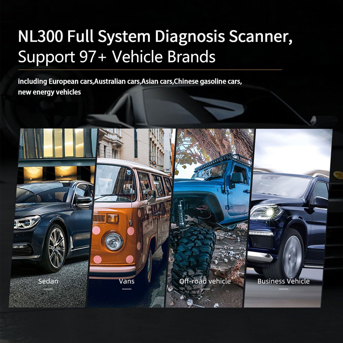 Humzor NEXZSCAN NL300 OBDII Scanner Full System Code Reader EPB SAS Oil Reset