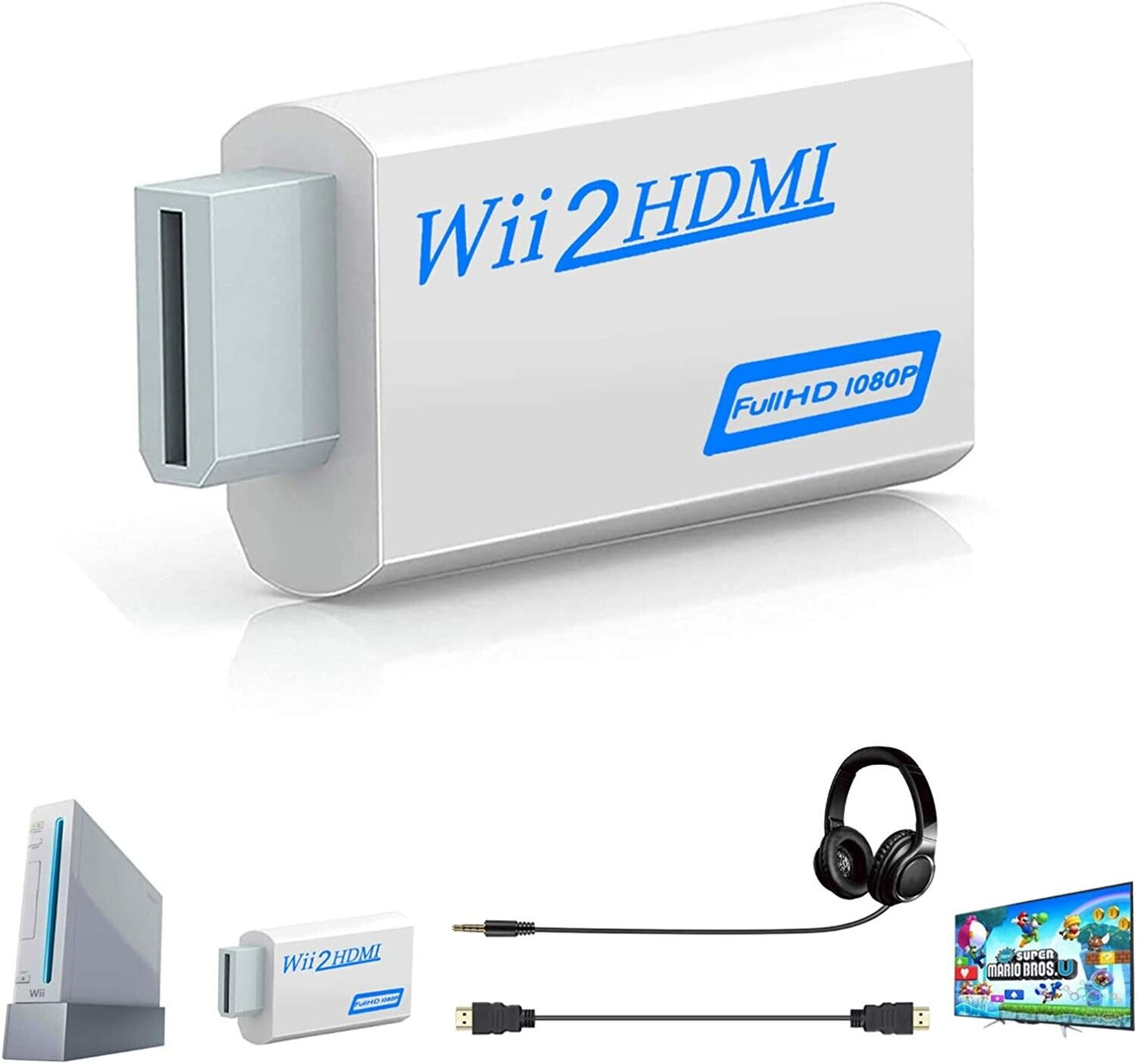 Til Nintendo Wii til HDMI Converter Adapter Audio Video Kabel rca ledning