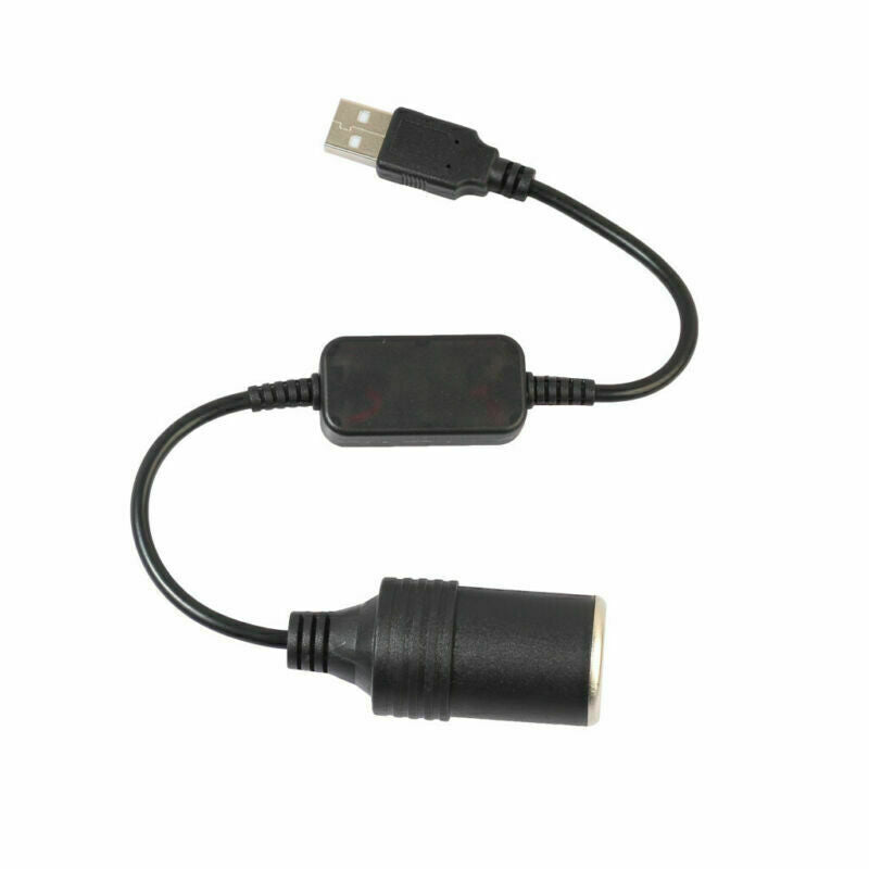 USB-port 12V bil cigaret tænder stik Strøm hun-konverter-adapter kabel