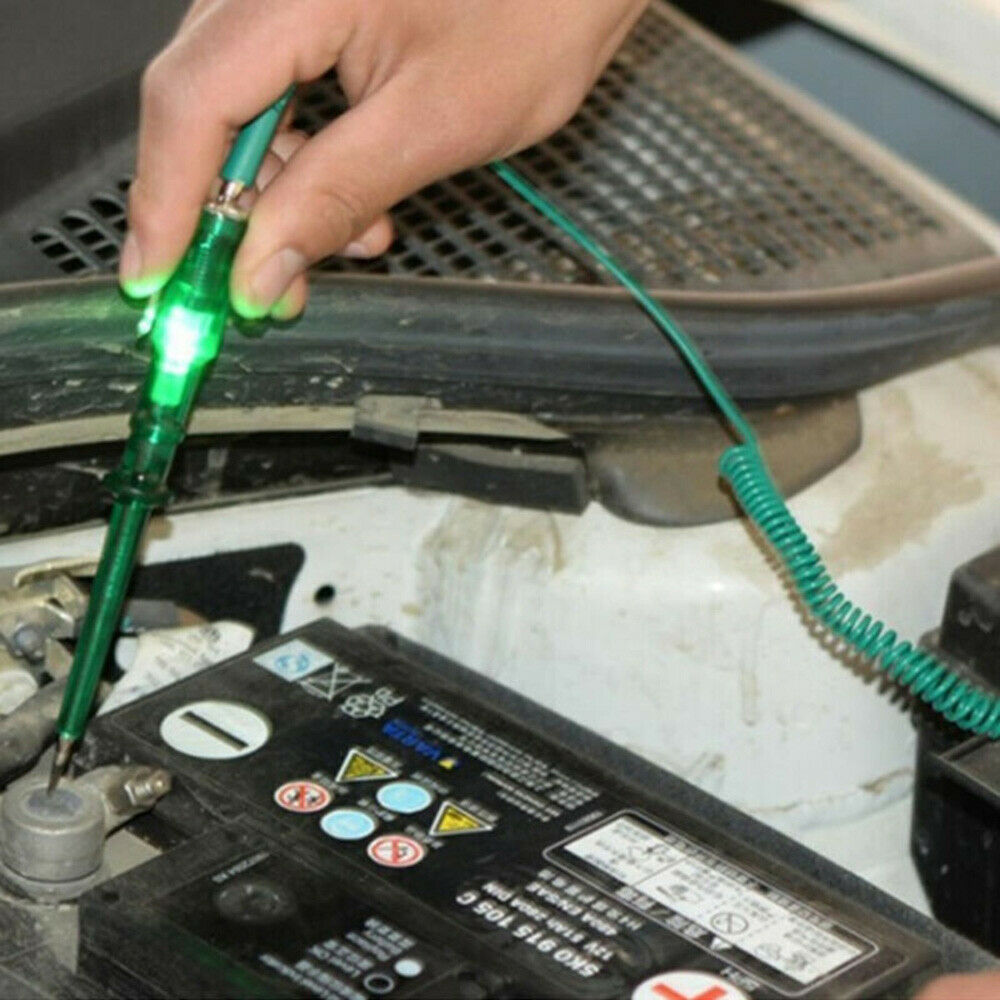 Auto bil lastbil spænding kredsløbstester DC 6V / 12V / 24V krogsonde test lys blyant