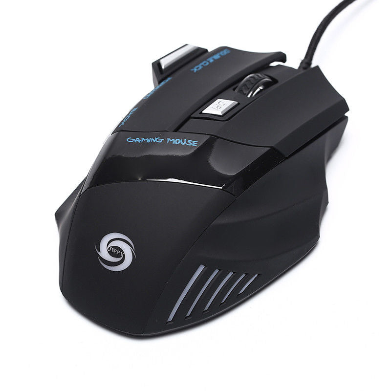 LED Optical 5500 DPI 7 Button USB Wired Gaming Mouse Mice For Pro PC - Lifafa Denmark