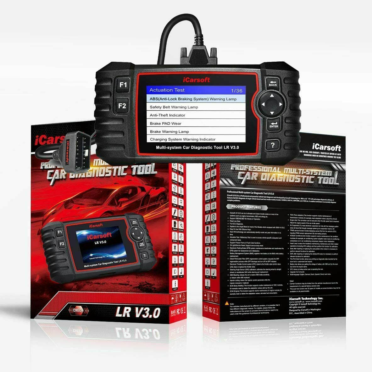 iCarsoft LR V3.0 - For LAND ROVER, JAGUAR Professional Diagnostic Tool + Extra Features - LifafaDenmark Aps