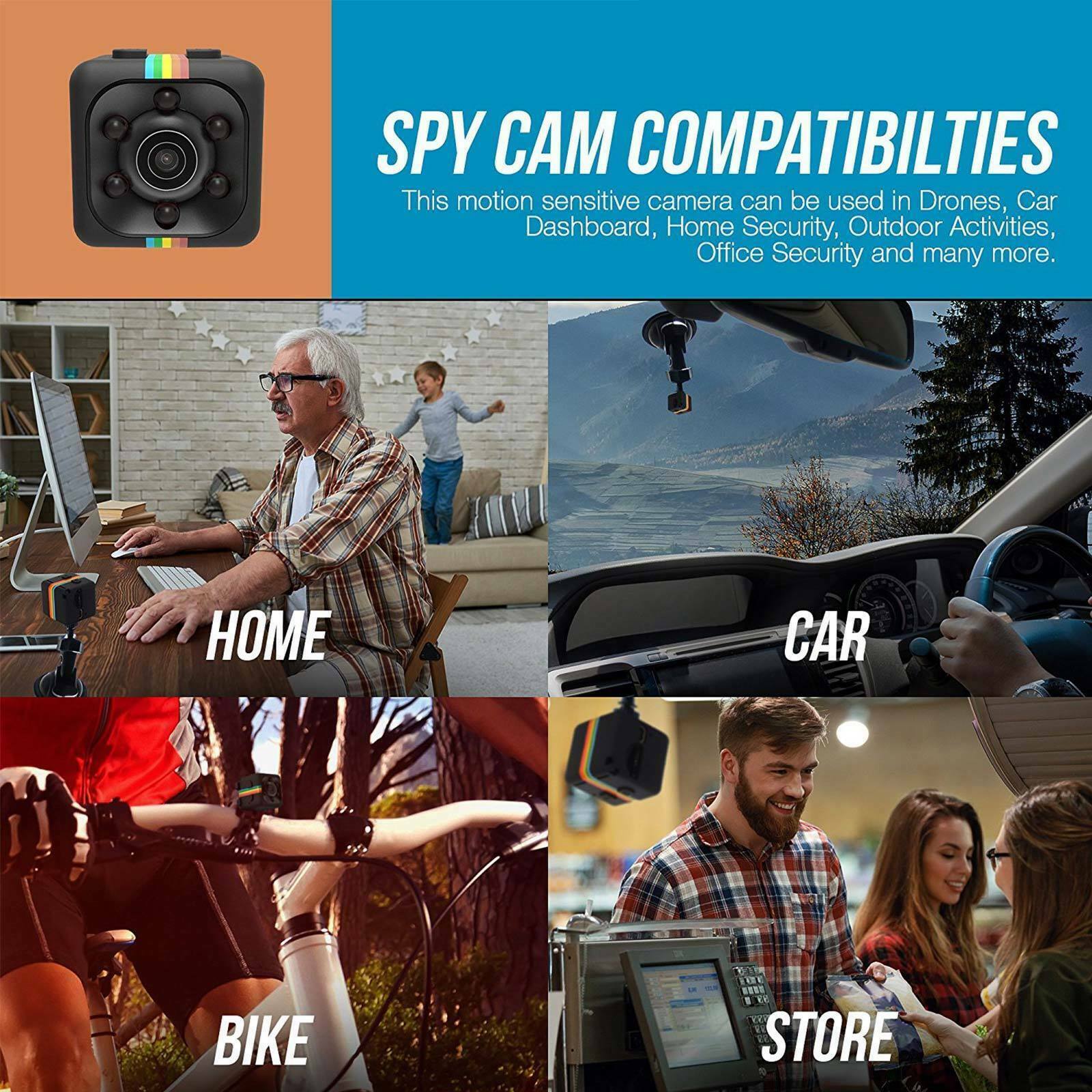 Full HD 1080P Mini Car Hidden DV DVR Camera Spy Dash Cam IR Night Vision - Lifafa Denmark