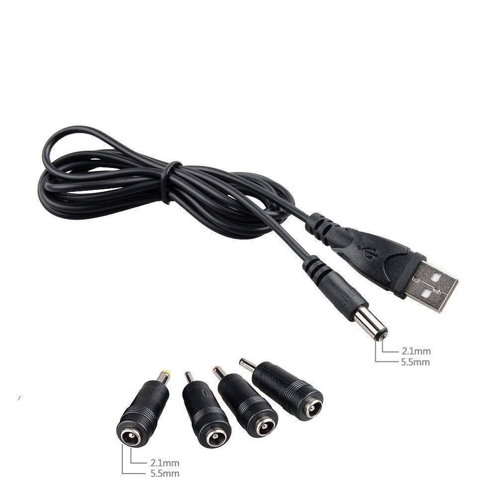 Universal DC til USB-kabel 2.0 2.5 3.0 4.0 5.5 Opladning af oplader - LifafaDenmark Aps