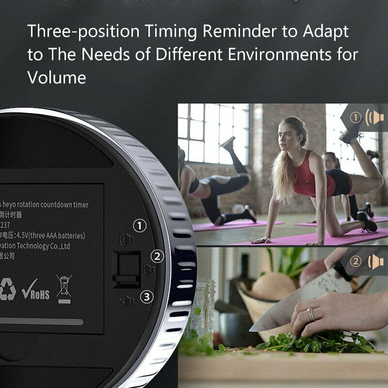 Baseus LCD Digital Timer Køkken Magnetisk Nedtælling Stopur Æg Madlavning Alarm - LifafaDenmark Aps