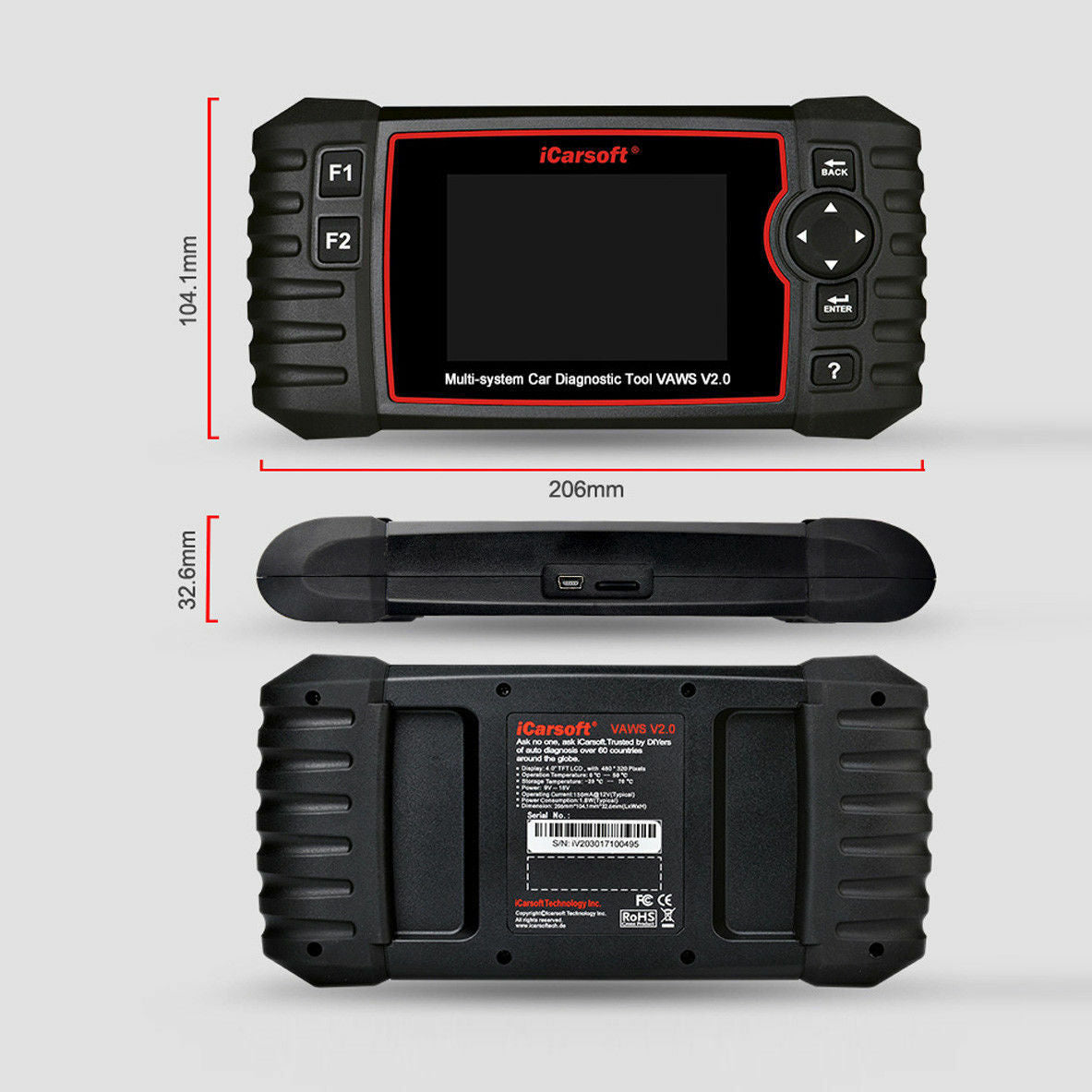 ICARSOFT VAWS V2.0 FOR VW AUDI SKODA SEAT MULTI SYSTEM CAR DIAGNOSTIC CODE SCAN TOOL - Lifafa Denmark